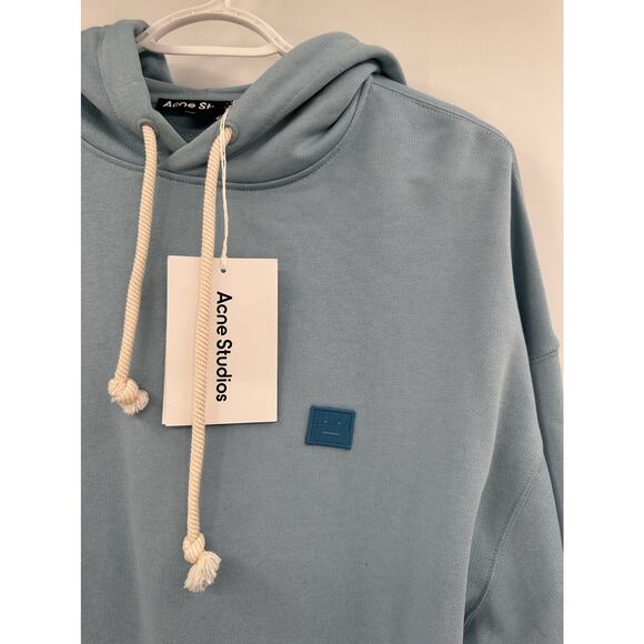 Acne Studios Powder Blue Hooded Pullover Sweatshirt Unisex Size Small NWT - Picture 4 of 8
